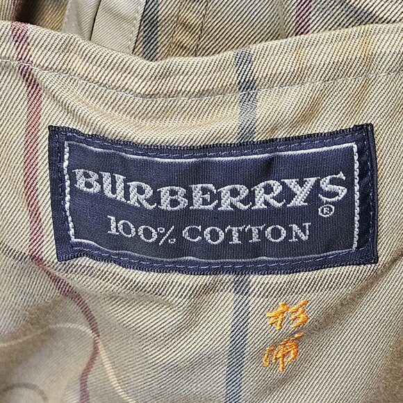 Burberry Maruzen Beige Nova Check Trench Coat Men XL Vintage 80s - Picture 8 of 16